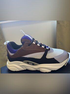 Dior Men's Purple, Brown & White Chunky Runner Sneakers